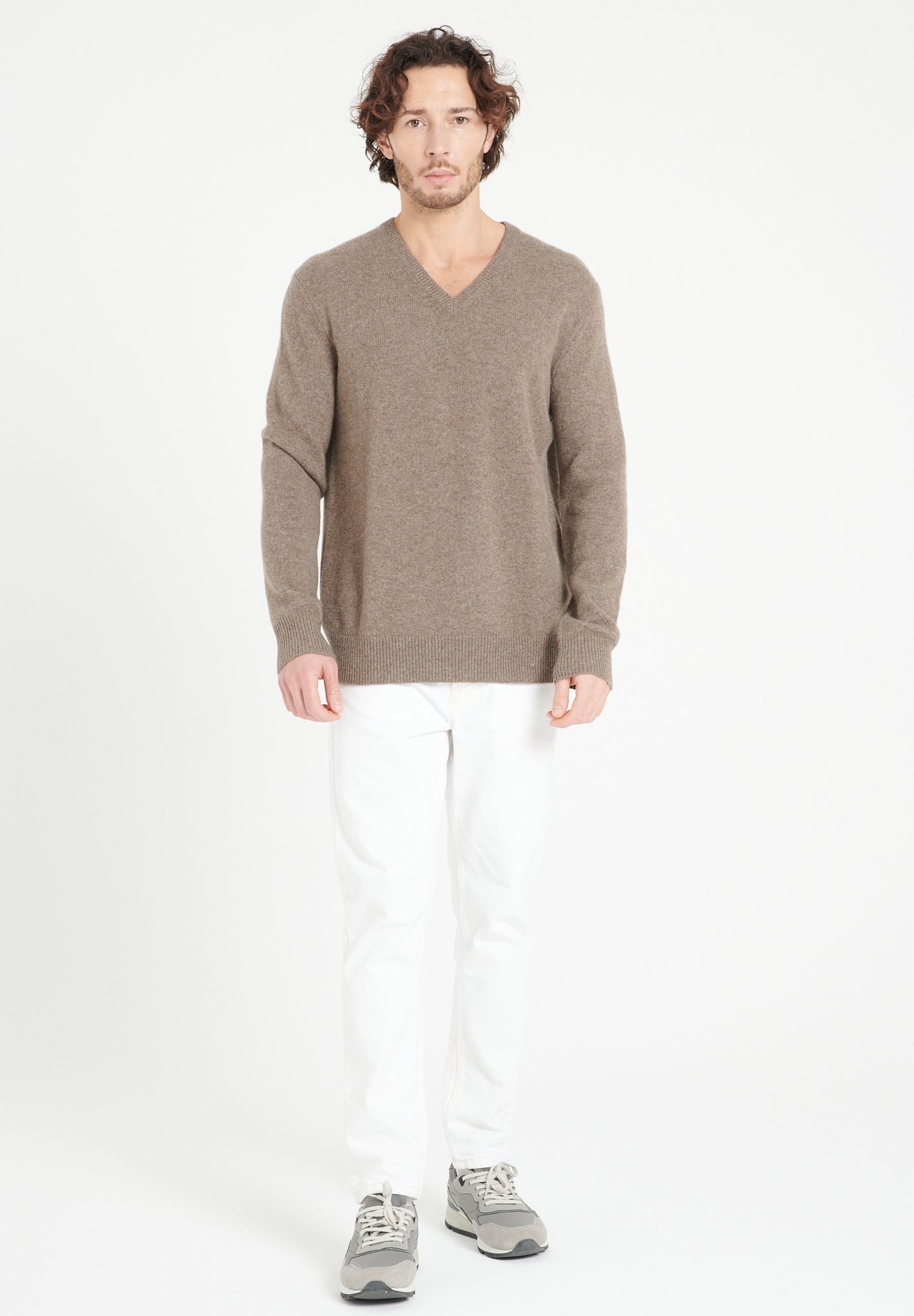 Pure Cashmere 4 ply V-Neck Sweater (Luke 13)