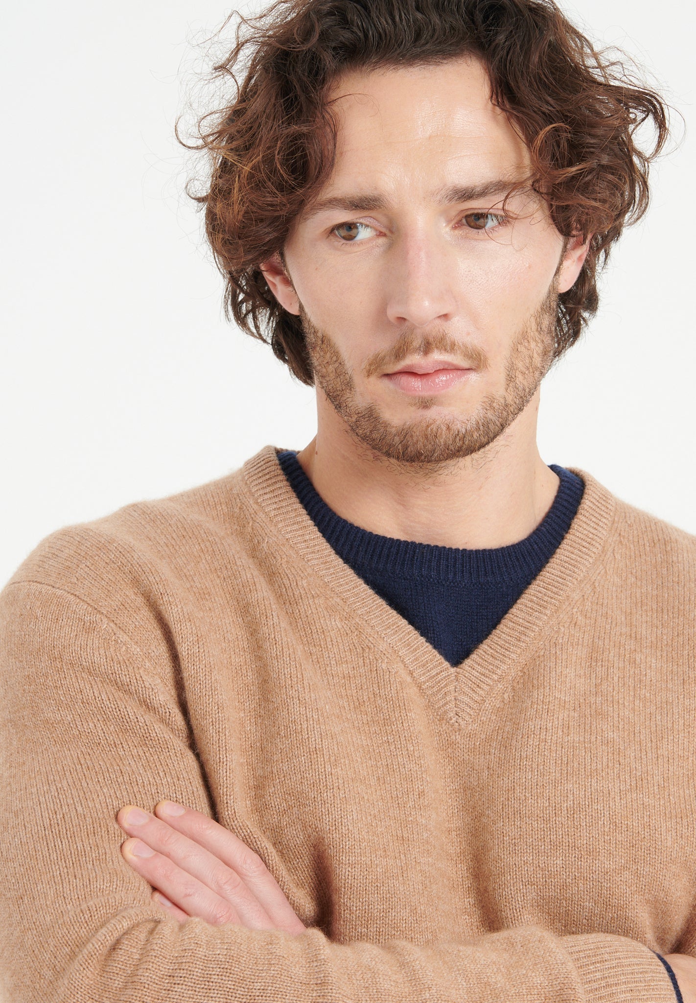 Pure Cashmere 4 ply V-Neck Sweater (Luke 13)