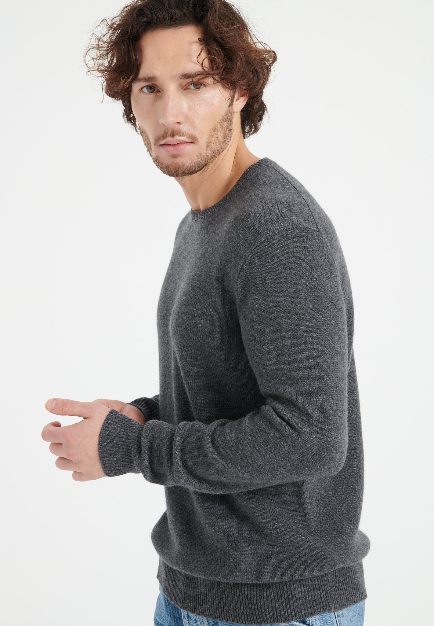 Pure Cashmere 4 ply Round Neck Sweater (Luke 14)