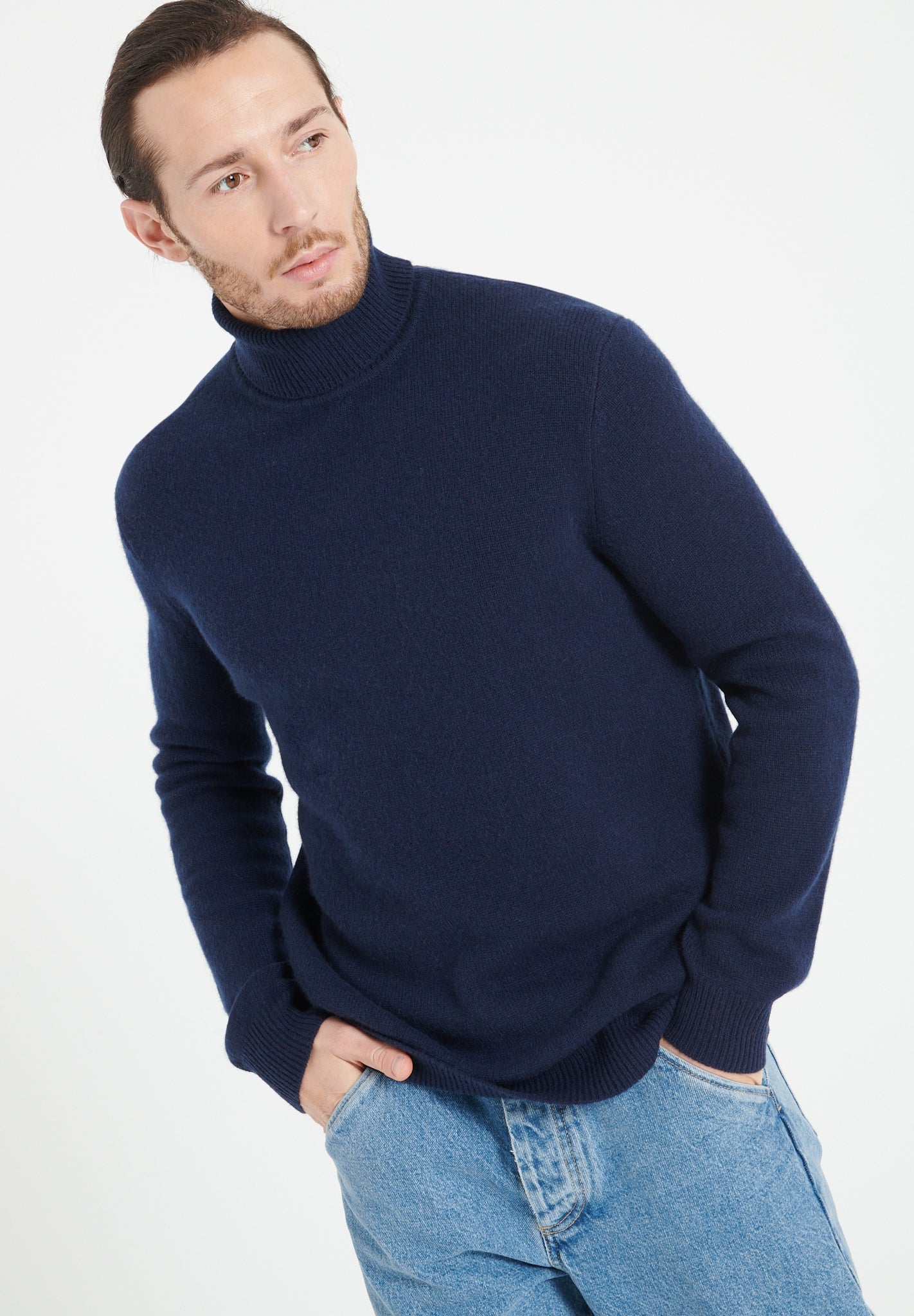 Pure Cashmere 4 ply Turtleneck Sweater (Luke 15)