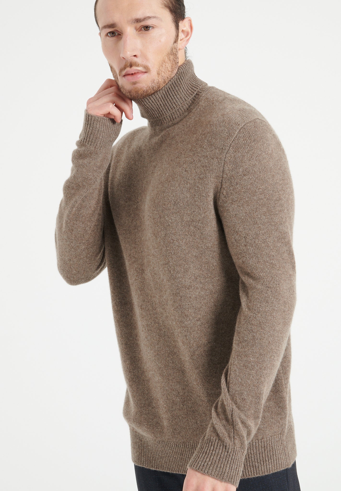Pure Cashmere 4 ply Turtleneck Sweater (Luke 15)