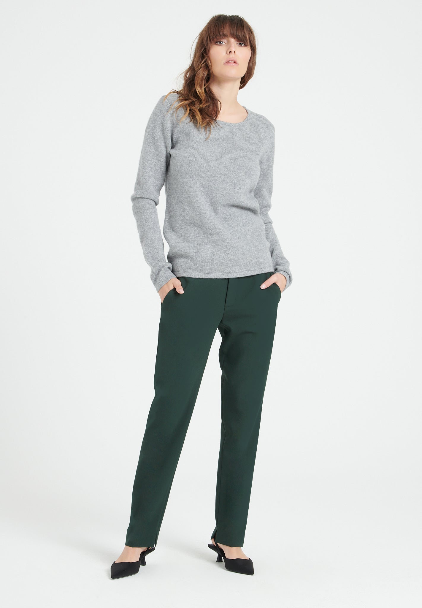 Pure Cashmere 4 ply Boat Neck Sweater (Lilly 18)