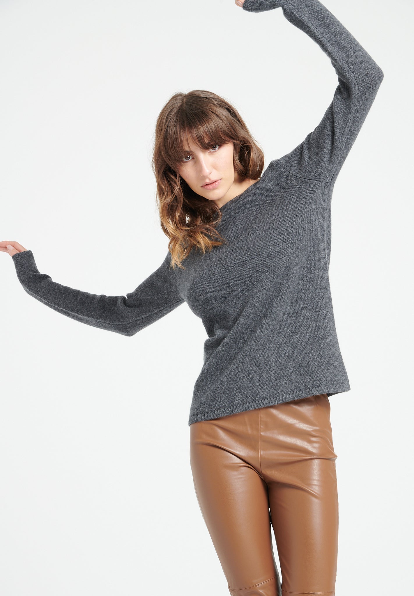 Pure Cashmere 4 ply Boat Neck Sweater (Lilly 18)