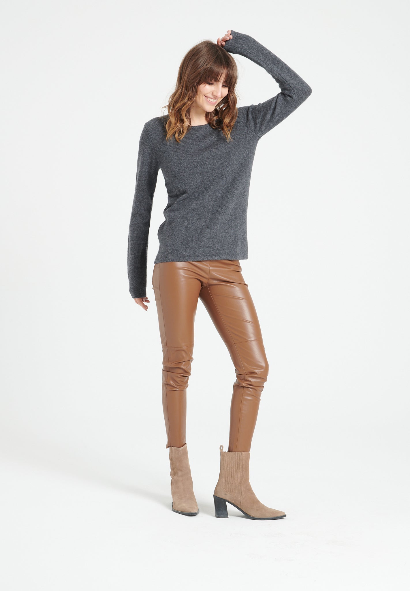 Pure Cashmere 4 ply Boat Neck Sweater (Lilly 18)