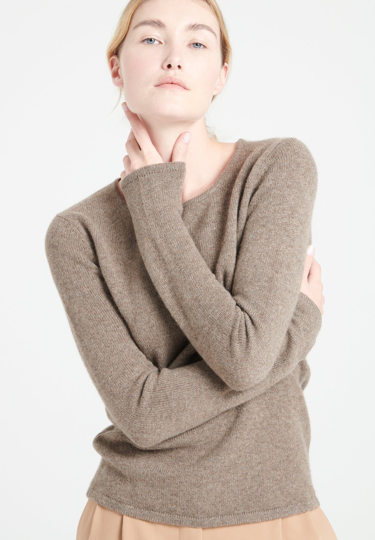 Pure Cashmere 4 ply Boat Neck Sweater (Lilly 18)