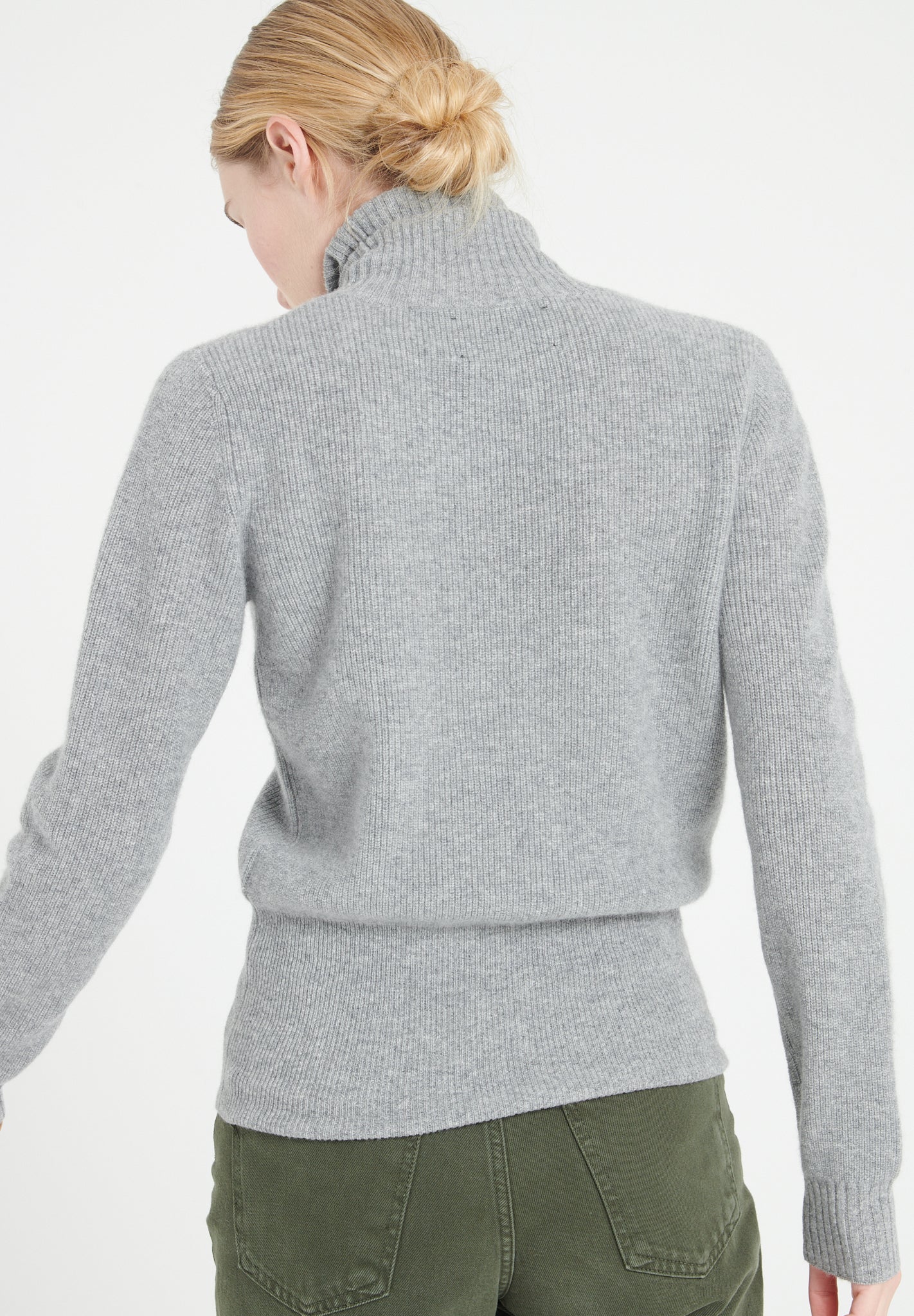 Pure Cashmere Rib Knit Turtleneck Sweater (Lilly 21)