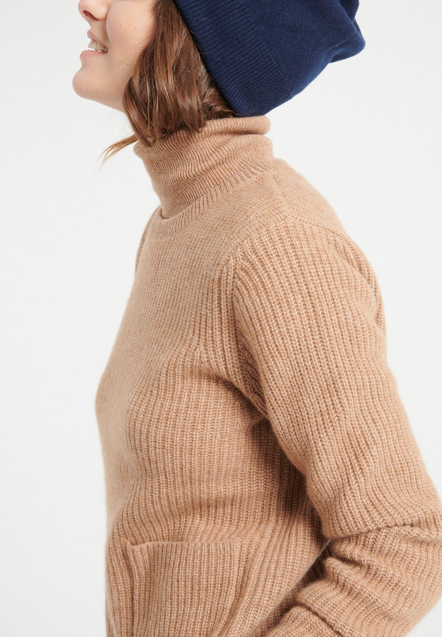 Pure Cashmere 4 ply Round Neck Sweater w/Ribbing (Lilly 32)