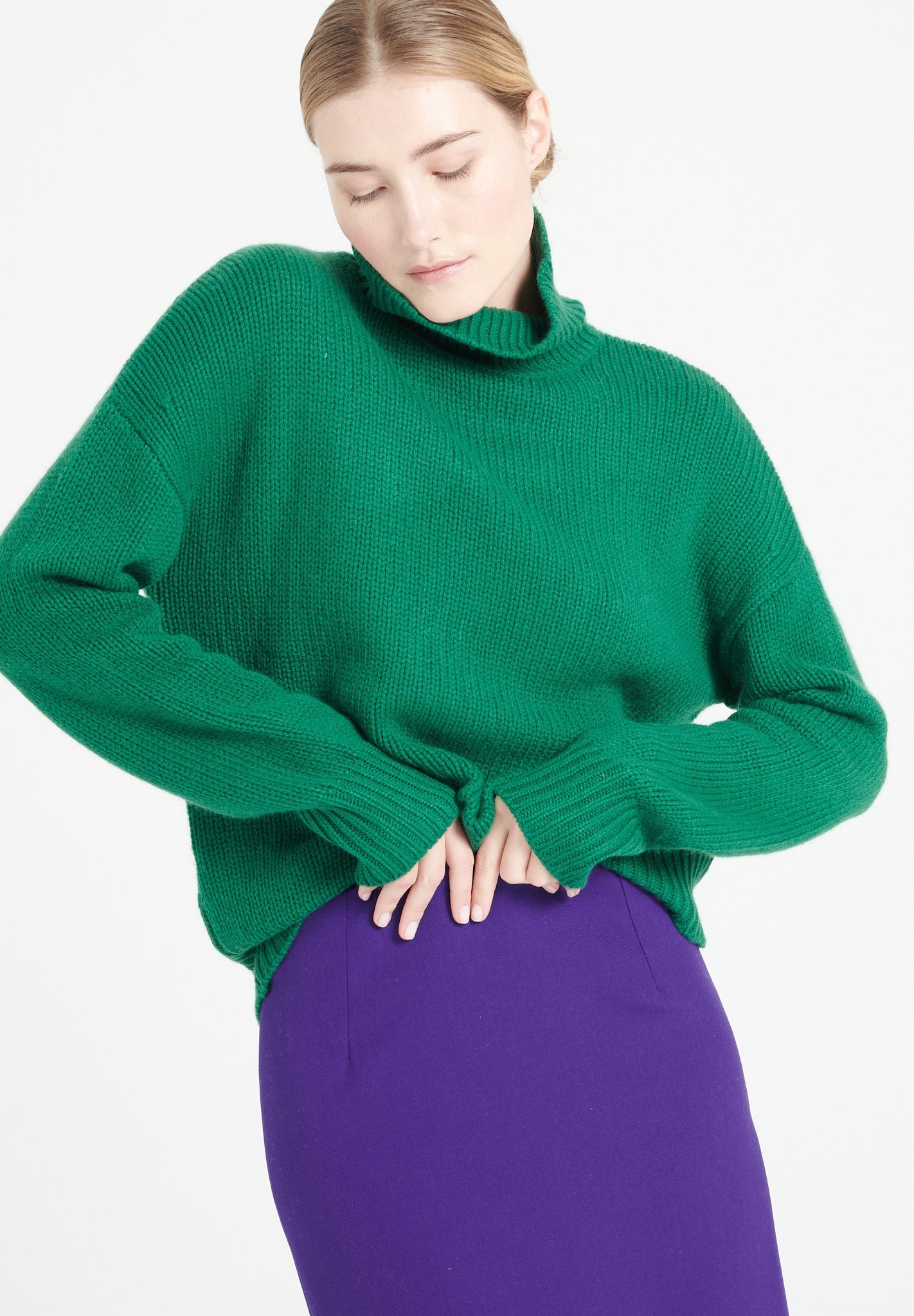 Pure Cashmere 10 ply Funnel Neck Sweater (Mia 9)